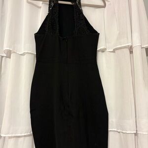 Lulu's Black Backless Lace Dress